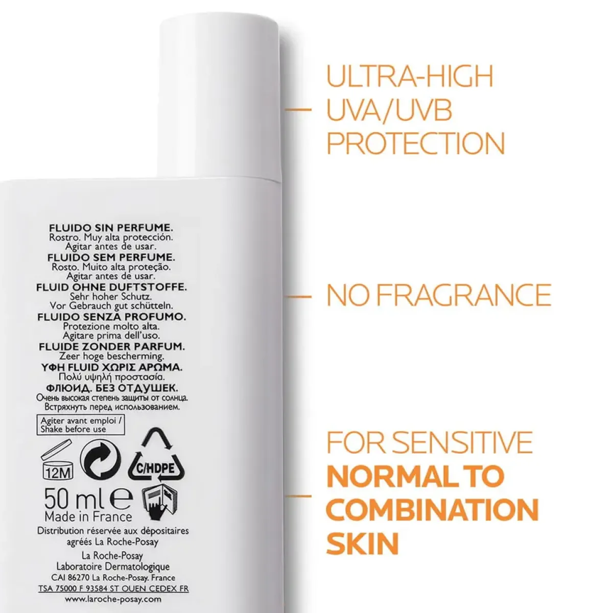 La Roche-Posay Soin Solaire Visage>Anthelios UVMune 400 Invisible Fluid Non-Perfumed Suncream SPF50+